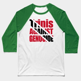 Trinis Against Genocide - Flag Colors - Back Baseball T-Shirt